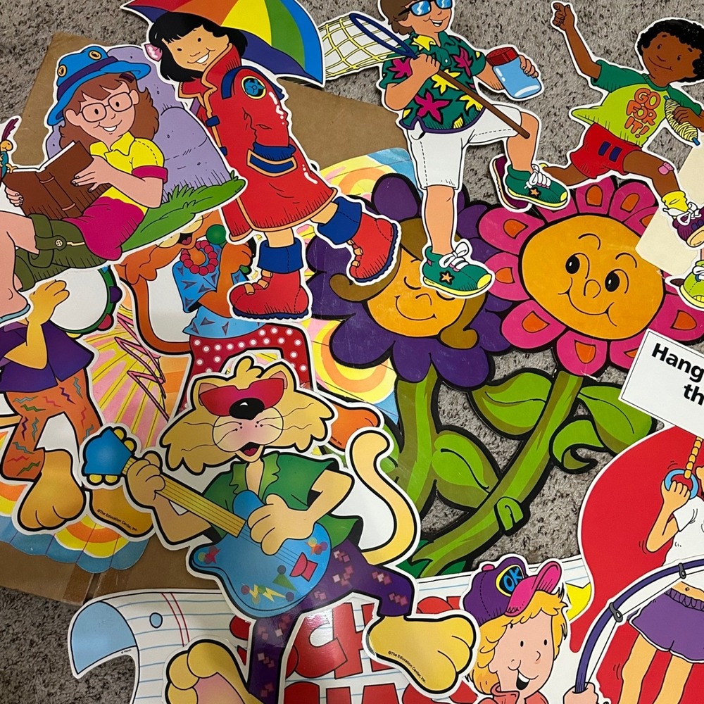 Vintage Trend Enterprises Teacher Bulletin Board Set Multicolor Excellent 1988